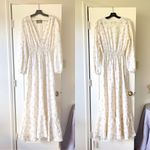 Reformation  Chantal Dress Floral Linen Geraldine White Maxi Size XL NWT Photo 1