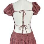 Free People  Dainty Romantic Ethereal Feeling Bonita Midi Maxi Dress Rose Large Photo 10