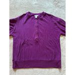 Athleta  Womens Purple Balance‎ Henley Sweatshirt Casual Size Medium Photo 1
