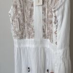 Sundance Floral Boho Embroidered Sleeveless Maxi Dress Large NWT Ivory Honeymoon Photo 5