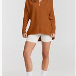 Oversized Sweaters Half Zip Collared Casual Slouchy Knit Tunic Pullover Sweater Photo 2