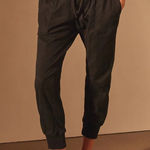 James Perse Women’s Mixed Media Pant In Black Small (1) Casual Resortwear Comfy Photo 0