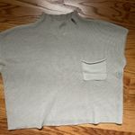 Cropped cotton sweater sleeveless Tan Photo 0