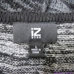 Iz Byer black grey open front long cardigan sweater, L Photo 9
