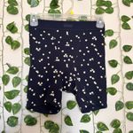 SKIMS NWOT  cotton Ribbed Biker Shorts Navy With Floral Print Size XS Photo 1