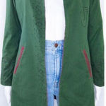 Hezardastan Green and Red reversible‎ open front blazer Photo 0