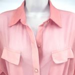 Rococo Sand Ciel Shirt Dress Ombre Rainbow Sheer Cover Up Pink Blue XS Photo 5