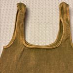 Free People NEW!  HAPPINESS RUNS SQUARE NECK Ribbed Crop Top XS/S Gold Green Tan Photo 1