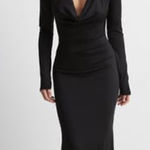 NA-KD  Draped Maxi Dress Black Size Large.  Photo 0