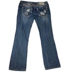 Miss Me  size 31 mid rise easy boot jeans embroidered cowgirl western rodeo blue Photo 2