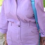 Long Sleeve Short Dress Purple Size L Photo 0