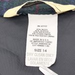 Vtg 80s Michele Plaid Skirt Size 14 Academia Preppy Heritage Old Money Modest Green Photo 8