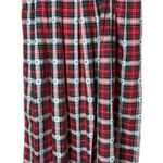 Susan Bristol Vintage Red Green Plaid Pleated Christmas Maxi Skirt USA Size 14 Photo 0