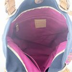 Fossil Jesse Navy Aztec Print Sequin Embellishments Canvas Shoulder Tote… Photo 15