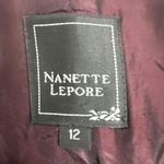 Nanette Lepore  Women's Cupra Blend Dark Red‎ Blazer [Size 12] Made in USA Photo 1