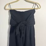 Paradise Jumpsuit Women M Black Strapless Smocked Travel Minimal Lagenlook Gauz Size M Photo 4