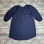 Tea N Rose Women's Blouse Top Shirt Dark Blue M Med Medium Lightweight Lace Thin Photo 3