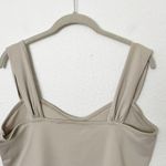 Abercrombie & Fitch [] Nude Light Taupe Soft Sweetheart Crop Tank Top Sz Large L Photo 3