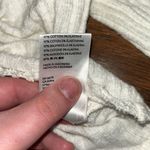 Urban Outfitters off white cropped twist Front ribbed raw hem 1/2 sleeve top Photo 5