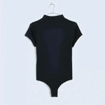 Madewell  Mockneck Thong Bodysuit, True Black, Size Medium Photo 5
