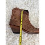 Liberty Black Womens‎ Western Cowboy Ankle Boots Brown Leather Zip Up Studded 7 Photo 11