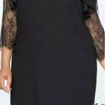 Eloquii NEW black lace long sleeves ruffle dress, size 22 Photo 0