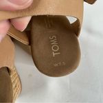 Toms  Tan Wedge Sandals with Ankle Straps and Woven Heel Size 7.5 Photo 5