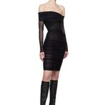 Mugler One Shoulder Mini Dress in Black 42 New Womens Long Sleeve Size undefined Photo 15