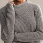 Jenni Kayne  Cashmere Fisherman Sweater in Heather Grey, Size Small Photo 5