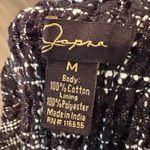 Japna  Black‎ And White Tweed Crop Top Size Medium Photo 4