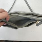 Fossil Piper Crossbody Bag Gray Blue Pebbled Leather Zip Top Purse Pockets Photo 3