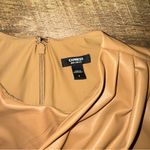 EXPRESS Body Contour Faux Leather Twist Front Midi Dress w/Built-In Shape Wear Photo 8