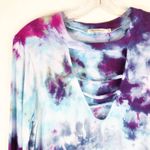 Heart & Hips Heart Hips Small Top Handmade Tie Dye Big Sky‎ Purple Blue Strappy Keyhole 655 Photo 2