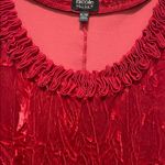 Nicole by Nicole Miller Red Crushed Velvet Dress Women's Size XL Photo 2
