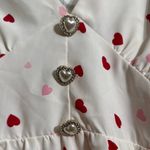 River Island  Cream Blouse with Red and Pink Hearts Photo 1