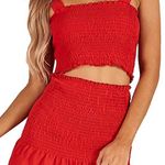 Red Two Piece Set Multiple Size 4 Photo 0