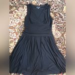 Jessica Howard Black Ruched waist V-Neck Midi Dress 18 sleeveless Photo 1