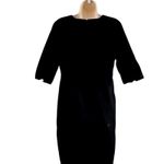 Sarah Jessica Parker Bitten Dress Size 12 Black Sheath Cotton Stretchy EUC Photo 2
