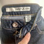 DKNY DKNA JEANS women’s dark wash blue flared button closure Photo 3
