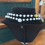 Elegant Yellow and Purple Beaded Necklace Photo 2