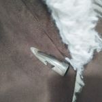 Boston Proper  S Brown Shearling Toggle Boho Waist Jacket Photo 4