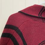 EUC | Retrology women’s burgundy & black checkered pattern cardigan sweater — PS Red Size undefined Photo 6