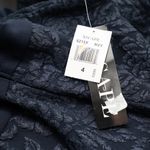 XScape  - Navy Floral Jacquard Long Sleeve Evening Gown Photo 10