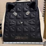 Betsey Johnson  Quilted Black and White Cat Backpack Photo 10
