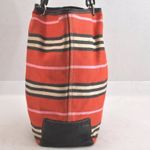 Burberry Blue Label Striped Red Tote Bag EUC Photo 3
