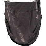 Halara  Ruched Skirt Shine Size Large NEW Black Attached Shorts Athleisure Comfy Photo 0