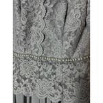 Alex Evenings  Women's Gray‎ Lace 3/4 Sleeve Midi Dress Special Occasion Photo 6