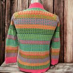 Susan Bristol Bright Pastels Striped Cardigan Size Medium Photo 1