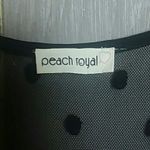 Peach Royal Flowy lacey high low tank top Photo 3