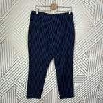 Rag and Bone  Simone‎ Snap Pant in Navy Blue Stripe Size US 14 Photo 6